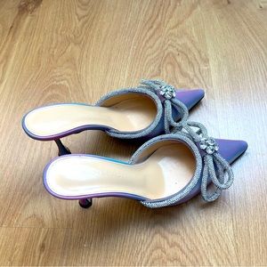 Mach & Mach Double Bow Leather Mules size 7.5